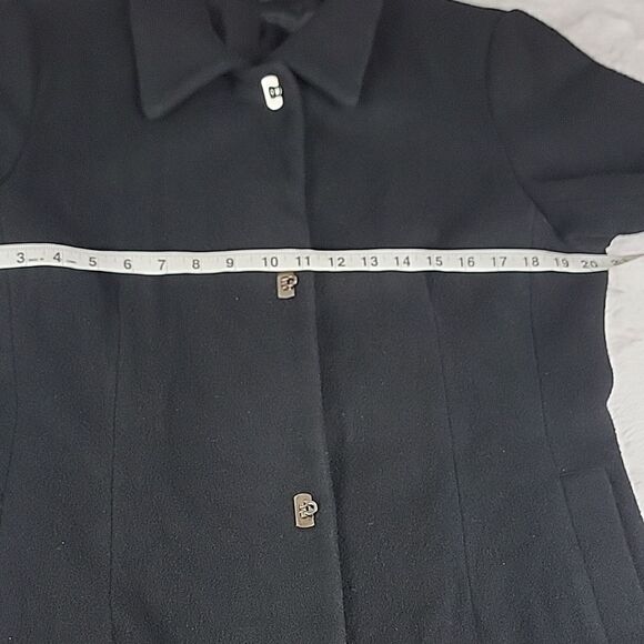 ‎ANNE KLEIN Black Wool Blend Coat [SIZE 10] - Picture 7 of 10